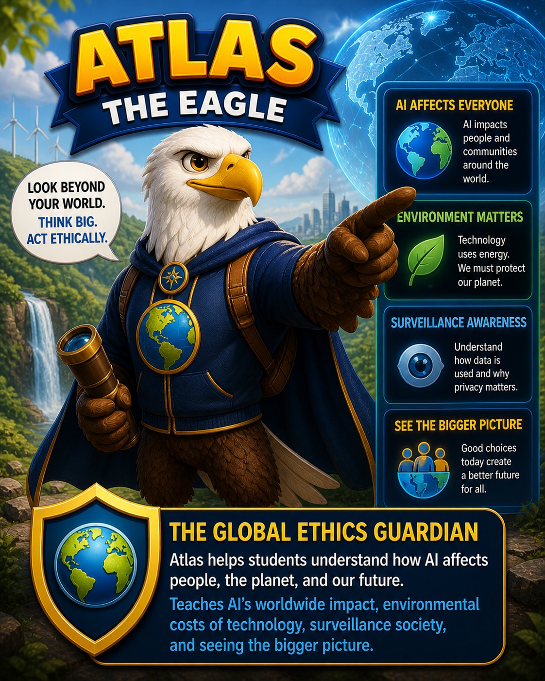 Atlas the Eagle - The Global Ethics Guardian